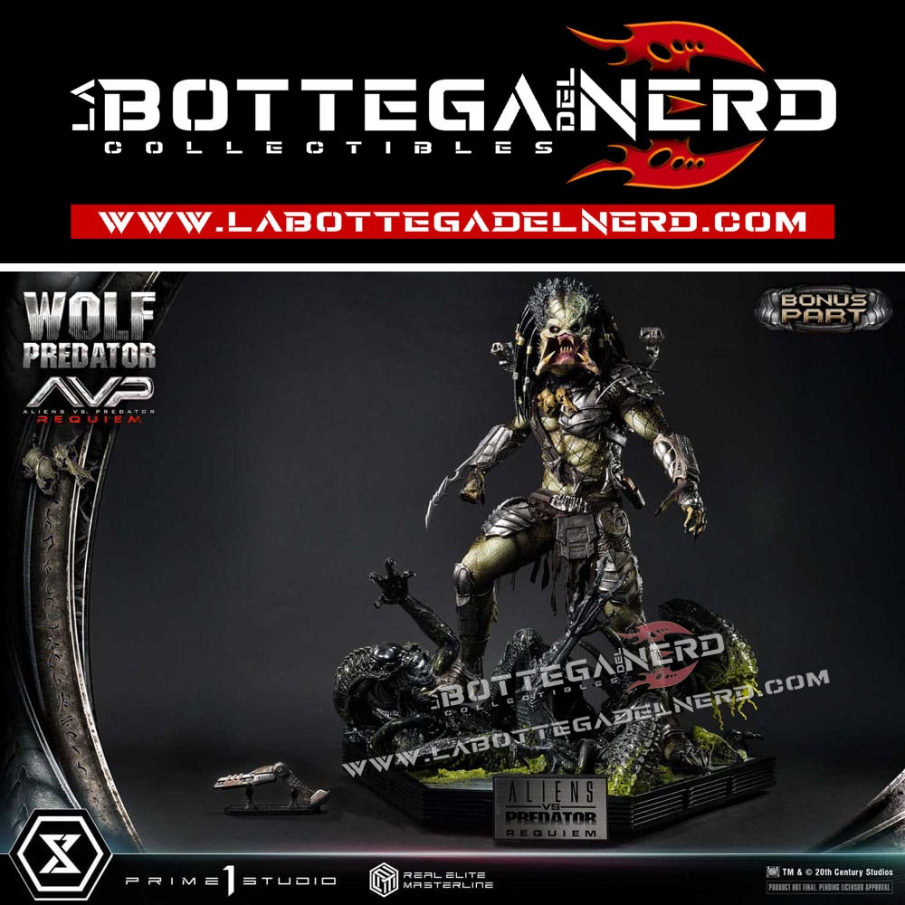 Alien vs. Predator - Elite Statue Wolf Predator Bonus Deluxe 95cm