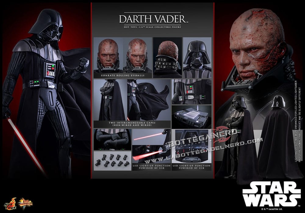 Star Wars: Episode III - Action Figure 1/6 Darth Vader 35cm - immagine 12