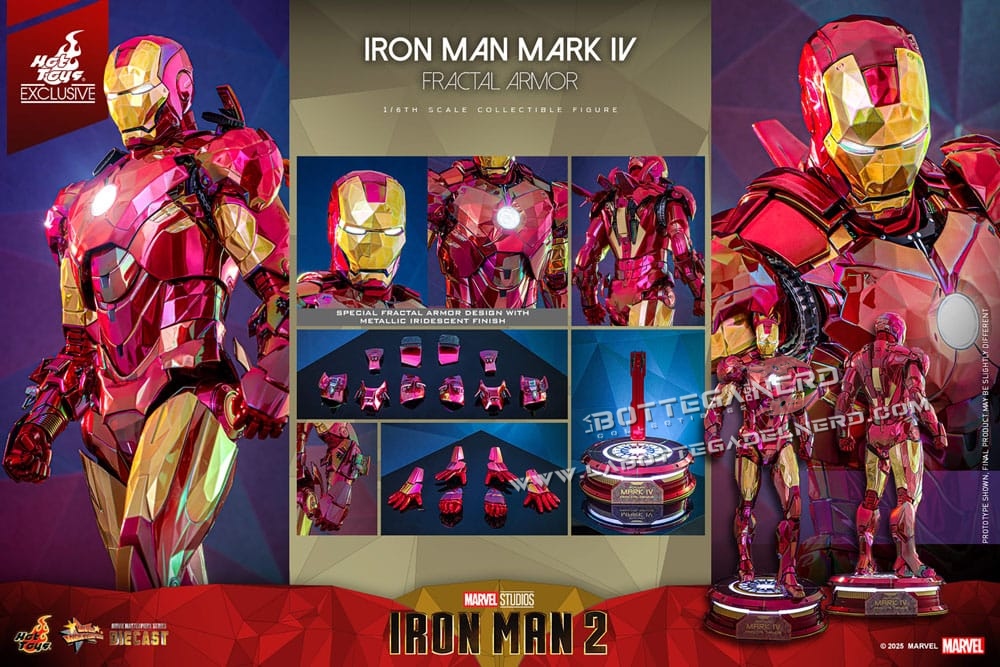 Iron Man - Diecast Action Figure 1/6 Iron Man Mark VI (Fractal Armor) Exclusive 33cm - immagine 12