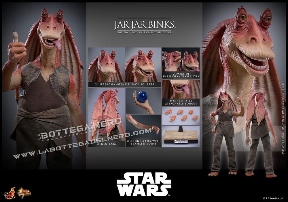 Star Wars - Action Figure 1/6 Jar Jar Binks 33cm - immagine 13