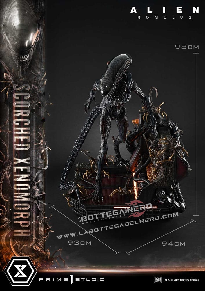 Alien: Romulus - XL Statue 1/3 Scorched Xenomorph Deluxe 98cm - immagine 22