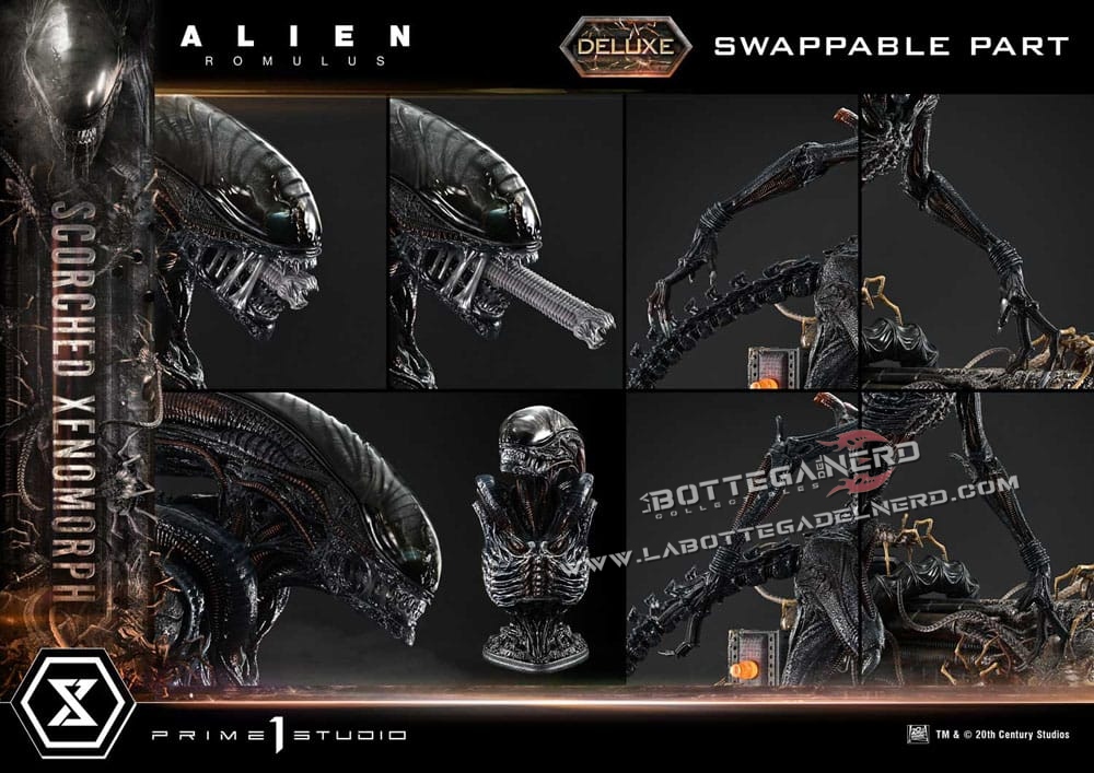 Alien: Romulus - XL Statue 1/3 Scorched Xenomorph Deluxe 98cm - immagine 12