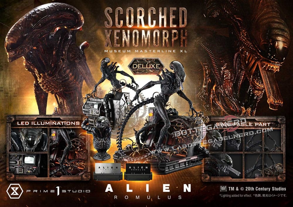 Alien: Romulus - XL Statue 1/3 Scorched Xenomorph Deluxe 98cm - immagine 26