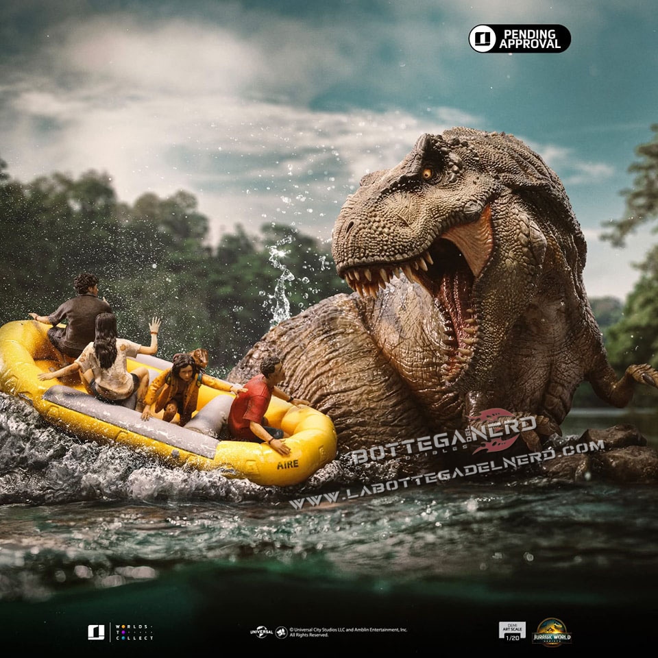 Jurassic World: Rebirth - Statue 1/20 T-Rex River Attack 34cm - immagine 2