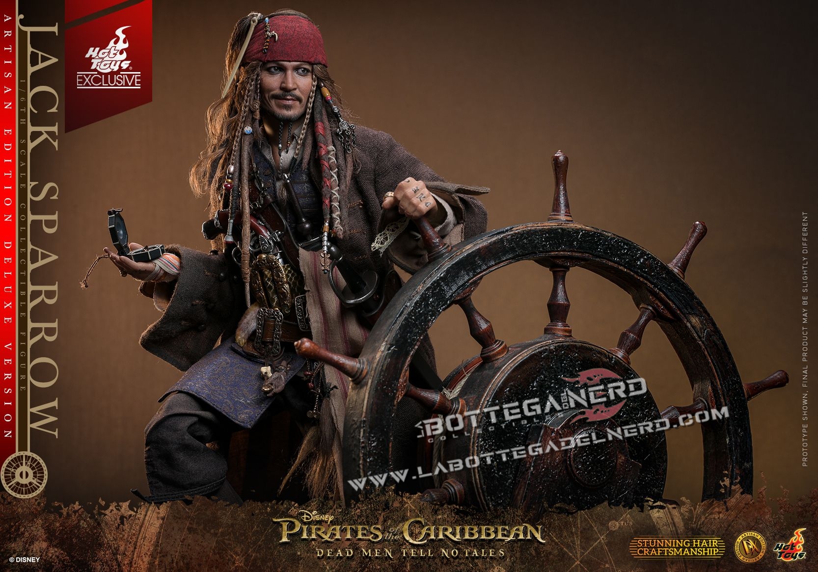 Pirates of the Caribbean - Jack Sparrow Action Figure Artisan edition 30cm - immagine 11