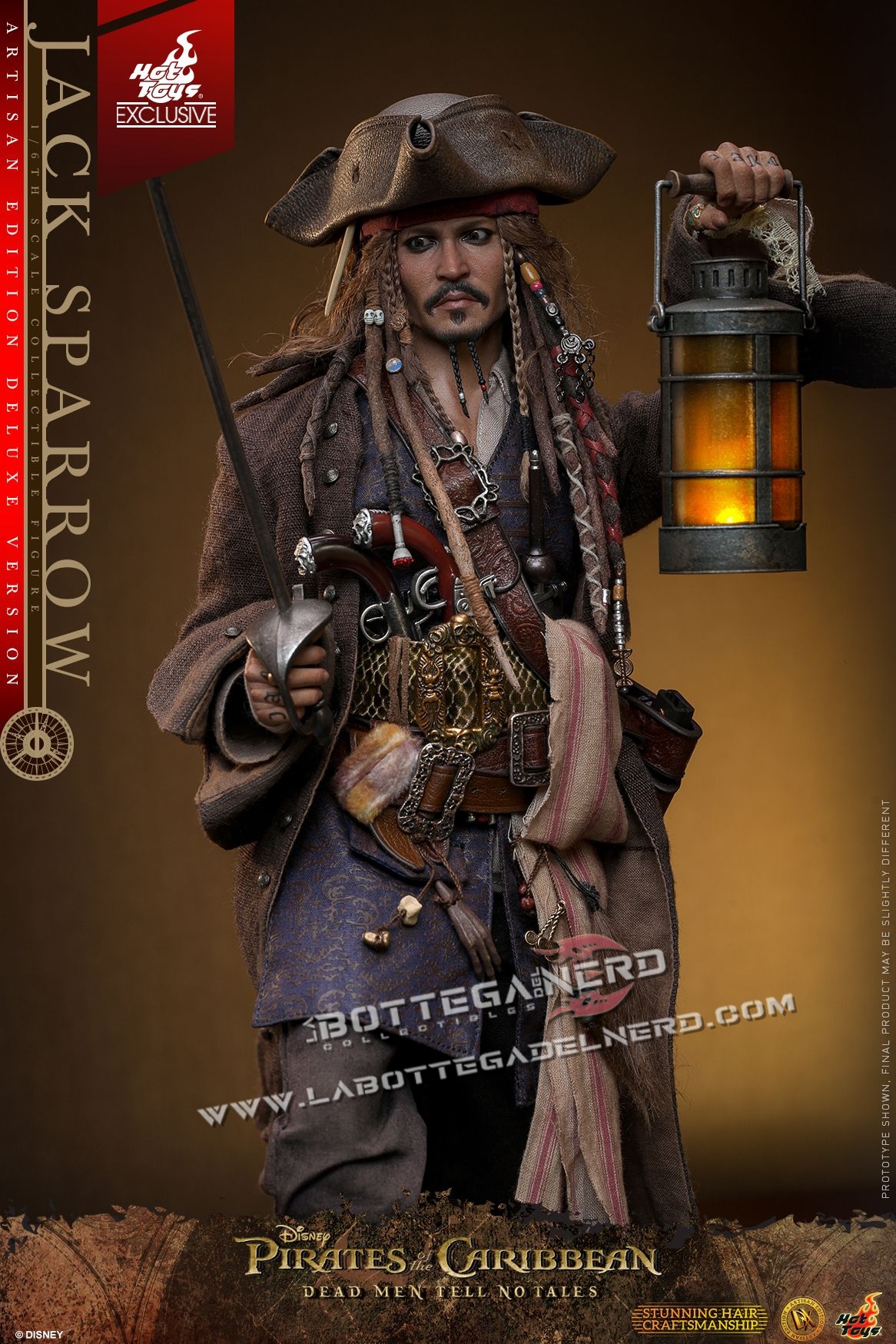 Pirates of the Caribbean - Jack Sparrow Action Figure Artisan edition 30cm - immagine 8