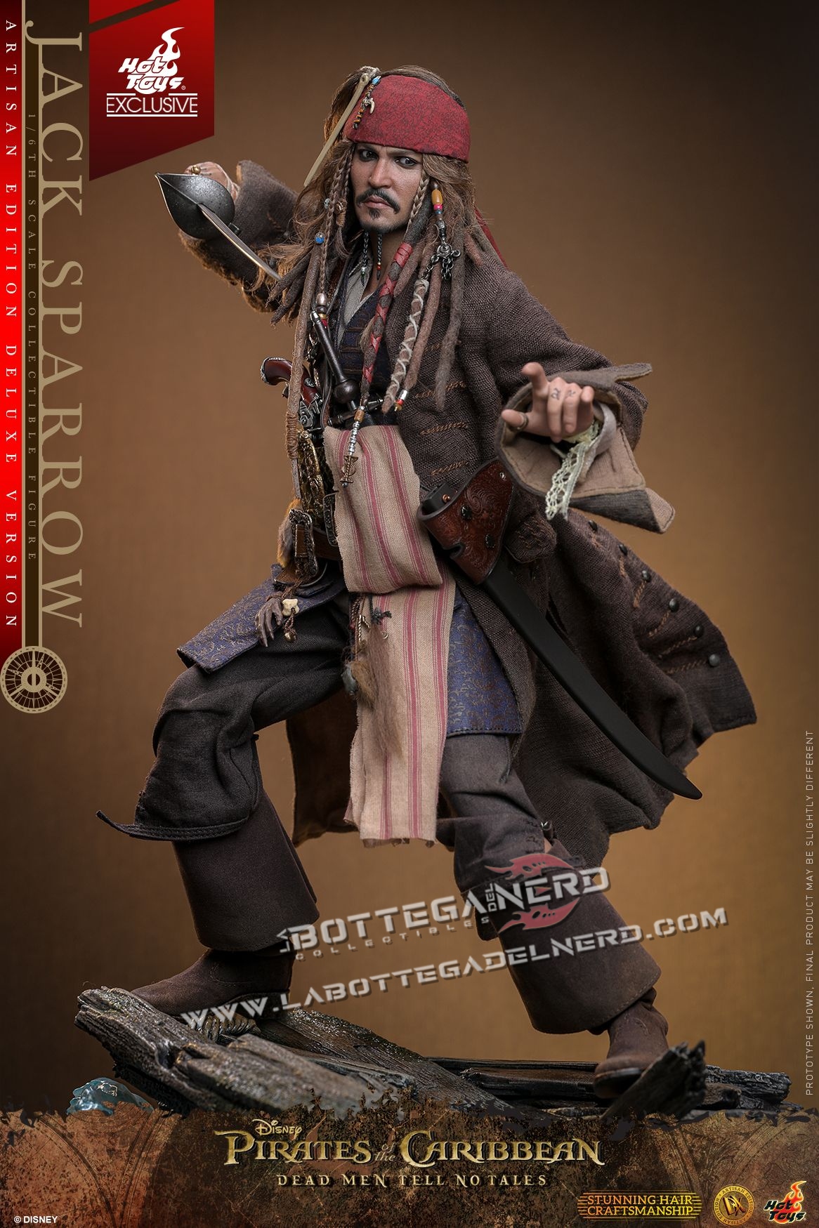 Pirates of the Caribbean - Jack Sparrow Action Figure Artisan edition 30cm - immagine 10