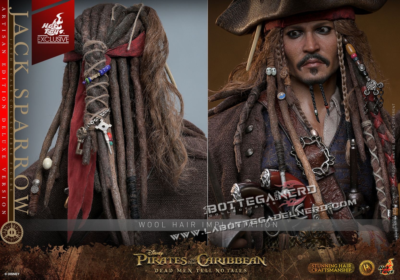 Pirates of the Caribbean - Jack Sparrow Action Figure Artisan edition 30cm - immagine 12