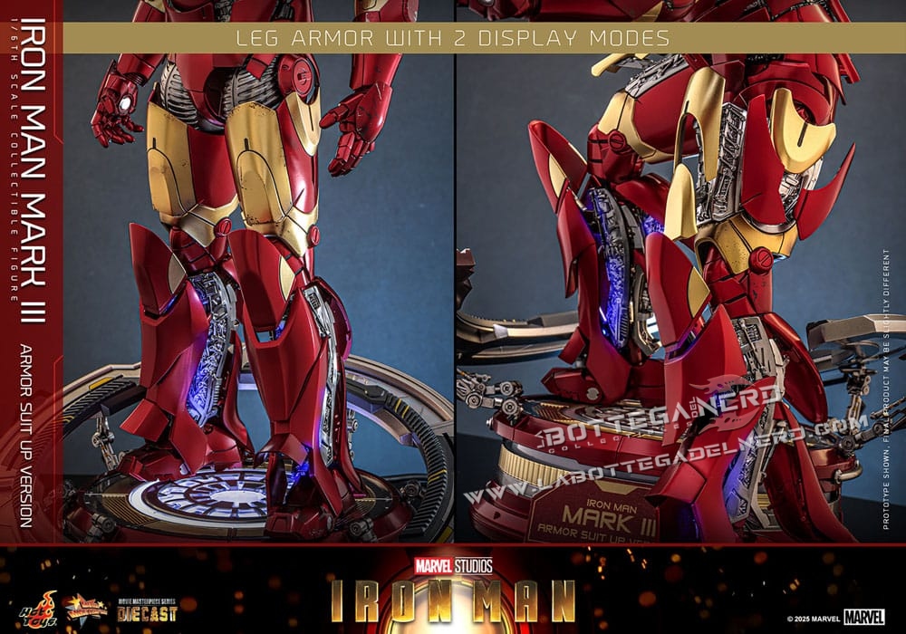 Iron Man - Action Figure 1/6 Iron Man Mark III (Suit Up Version) 32cm - immagine 10