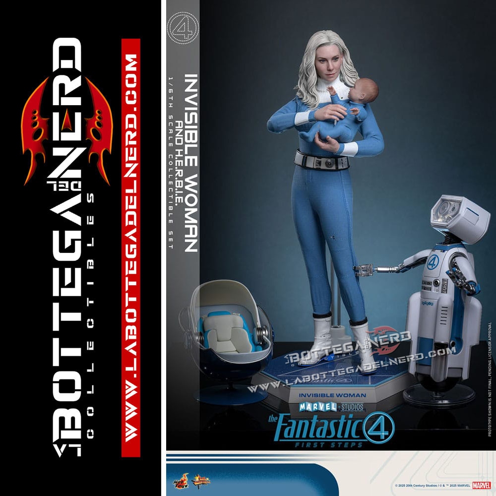 The Fantastic Four - Action Figure 1/6 Invisible Woman & H.E.R.B.I.E. 28cm