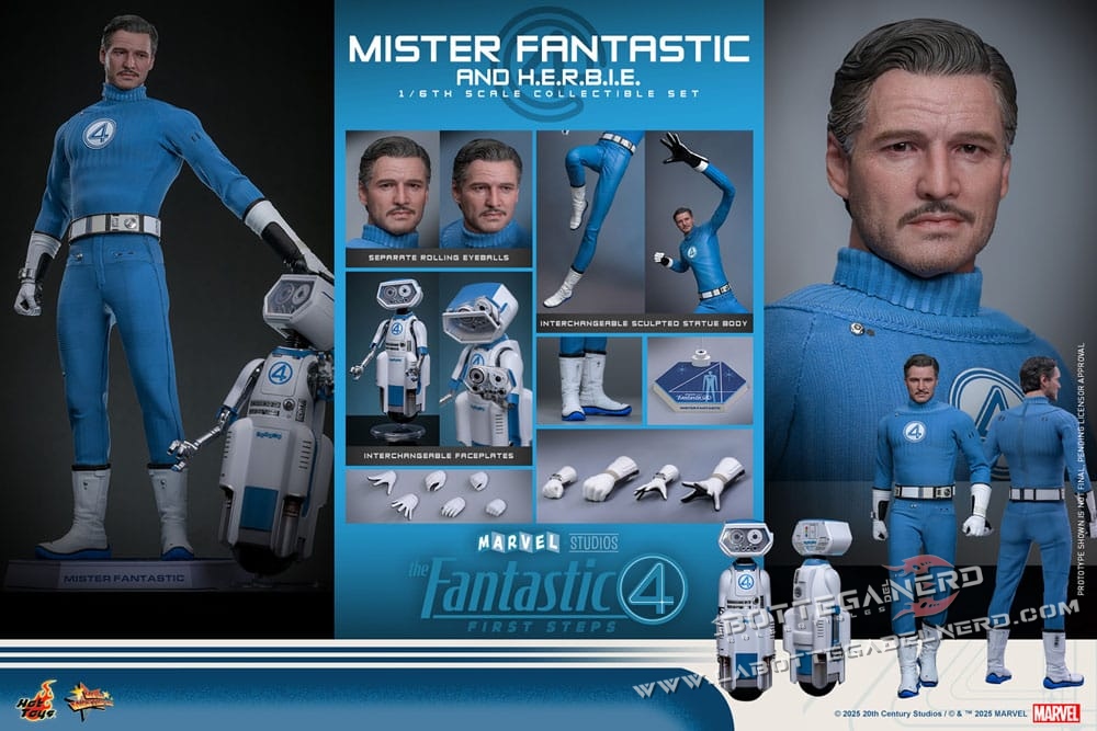 The Fantastic Four - Action Figure 1/6 Mister Fantastic & H.E.R.B.I.E. 30cm - immagine 13