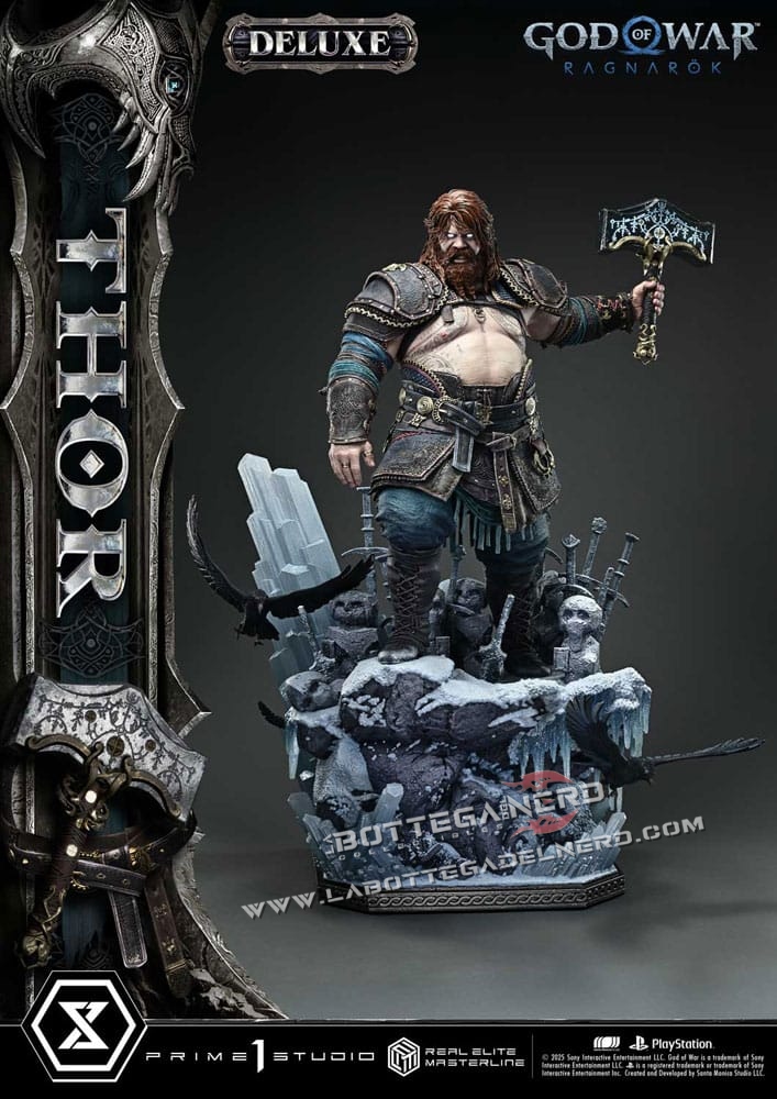 God of War Ragnarök - Masterline Statue 1/3 Thor Bonus Deluxe 105cm - immagine 10