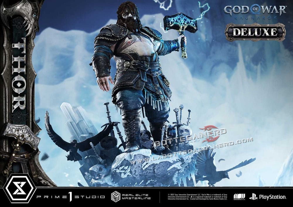 God of War Ragnarök - Masterline Statue 1/3 Thor Bonus Deluxe 105cm - immagine 9