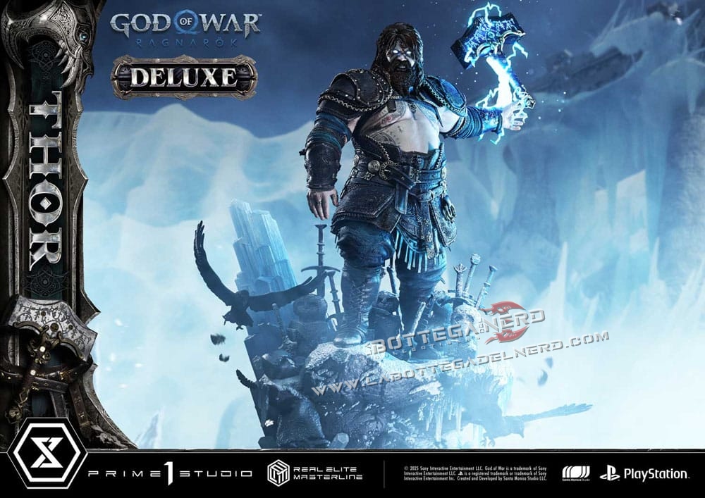 God of War Ragnarök - Masterline Statue 1/3 Thor Bonus Deluxe 105cm - immagine 7