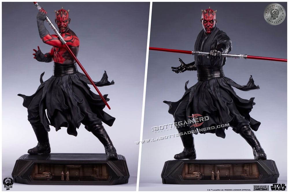 Star Wars - Statue 1/3 Darth Maul Platinum Exclusive 86cm - immagine 10