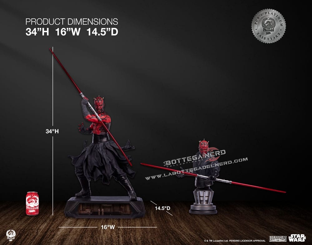 Star Wars - Statue 1/3 Darth Maul Platinum Exclusive 86cm - immagine 13