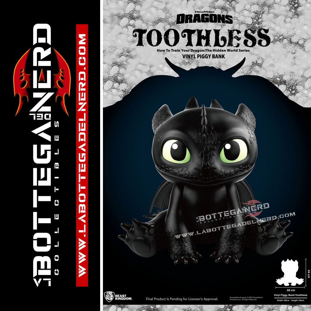 Dragon Trainer - Piggy Vinyl Bank Toothless (Salvadanaio) 38cm