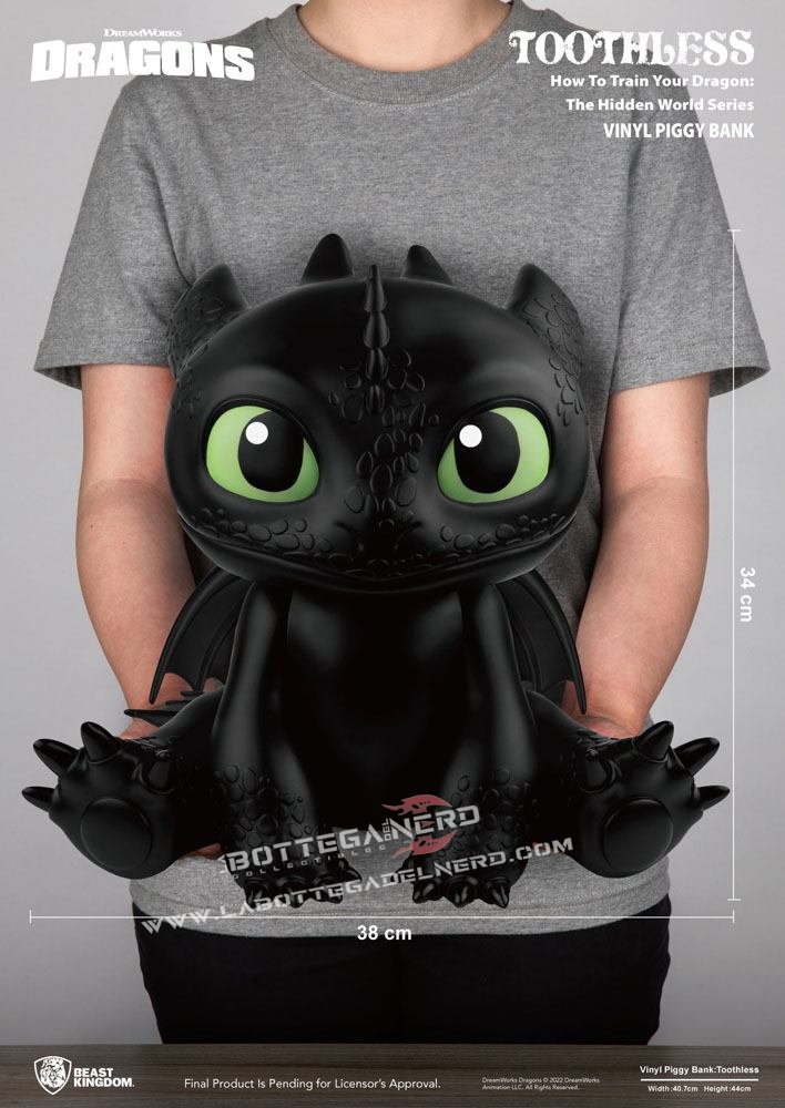 Dragon Trainer - Piggy Vinyl Bank Toothless (Salvadanaio) 38cm - immagine 6