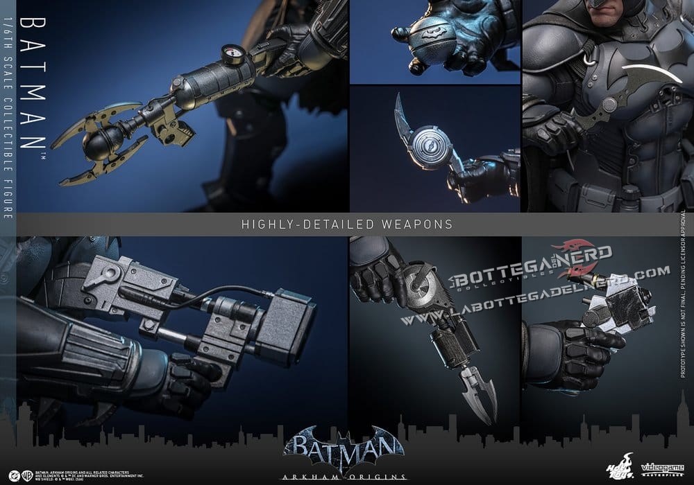 Batman Arkham Origins - Masterpiece Action Figure 1/6 Batman 33cm - immagine 12