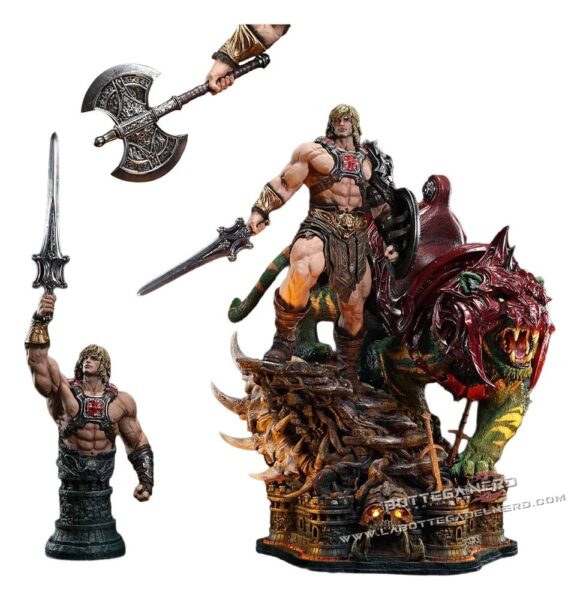 Masters of the Universe - Statue 1/4 He-Man & Battle Cat Bonus 86cm