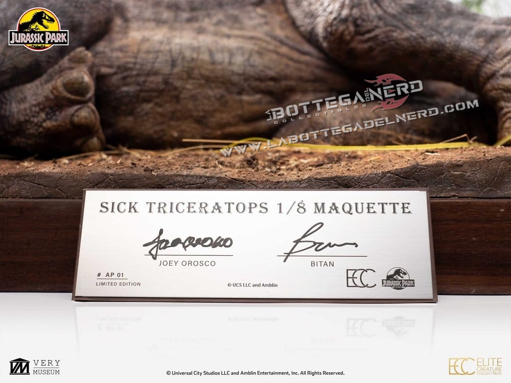 Jurassic Park - Maquette 1/8 Sick Triceratops 96cm - immagine 11
