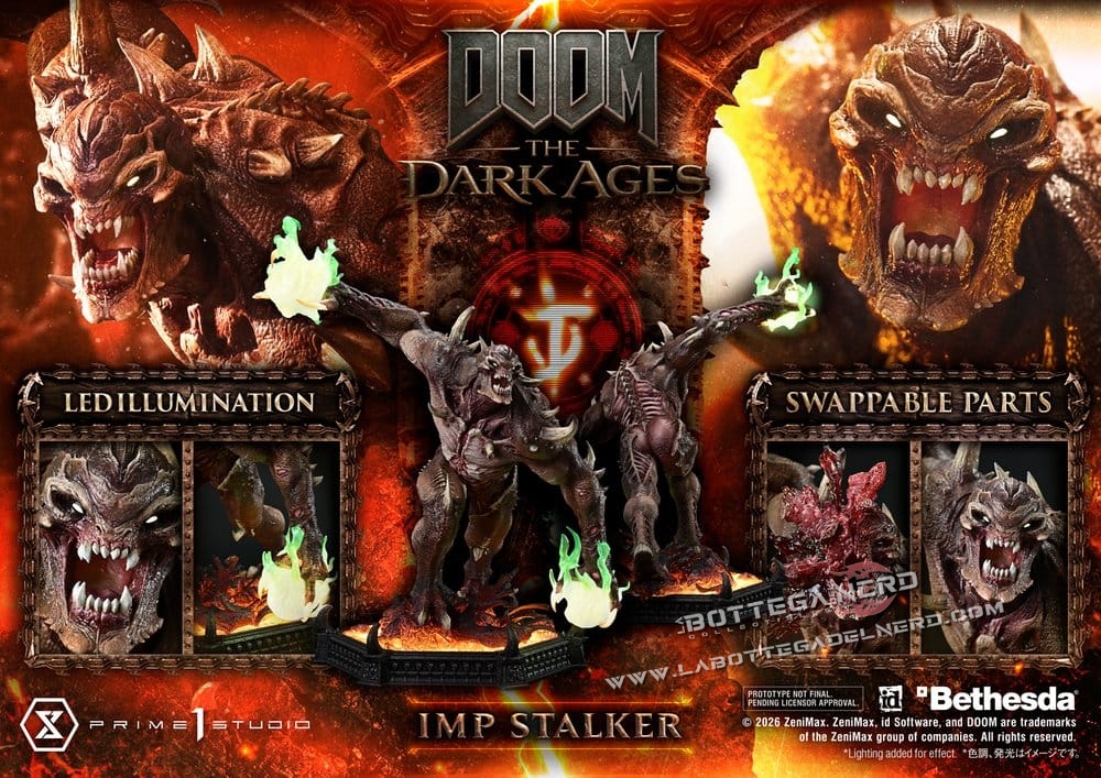 DOOM: The Dark Ages - Masterline Statue 1/4 Imp Stalker 77cm - immagine 13