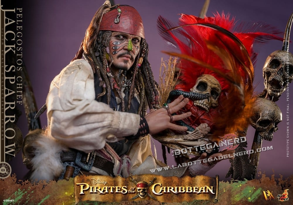 Pirates of the Caribbean - Action Figure 1/6 Pelegostos Chief Jack Sparrow 30cm - immagine 2