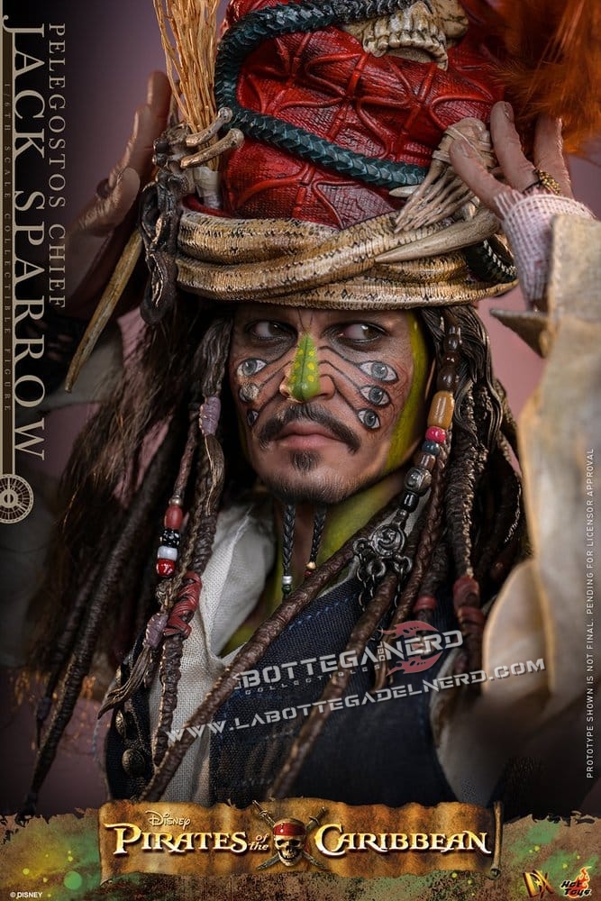 Pirates of the Caribbean - Action Figure 1/6 Pelegostos Chief Jack Sparrow 30cm - immagine 11