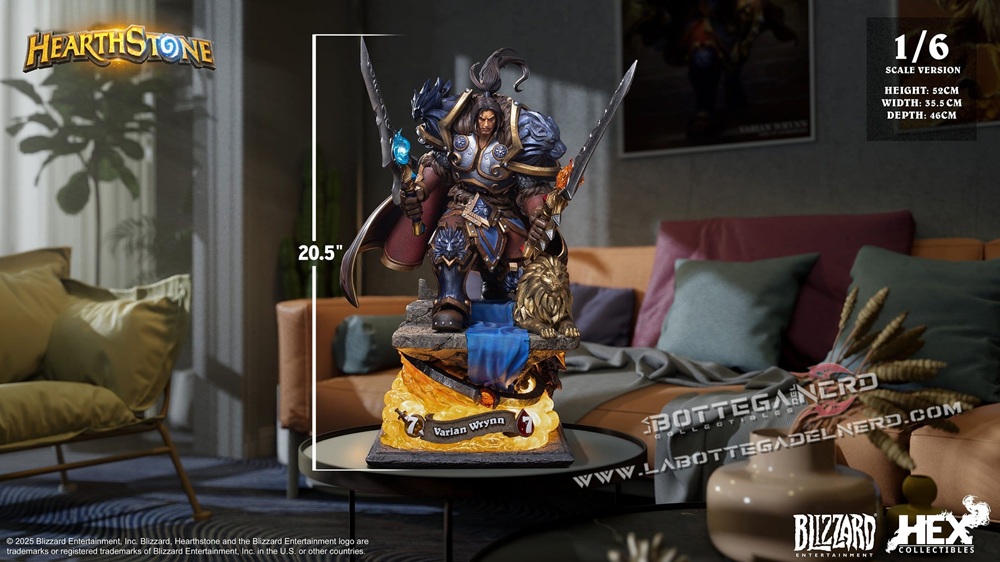 BLIZZARD Heartstone - Statue 1/6 Varian Wrynn 52cm - immagine 9