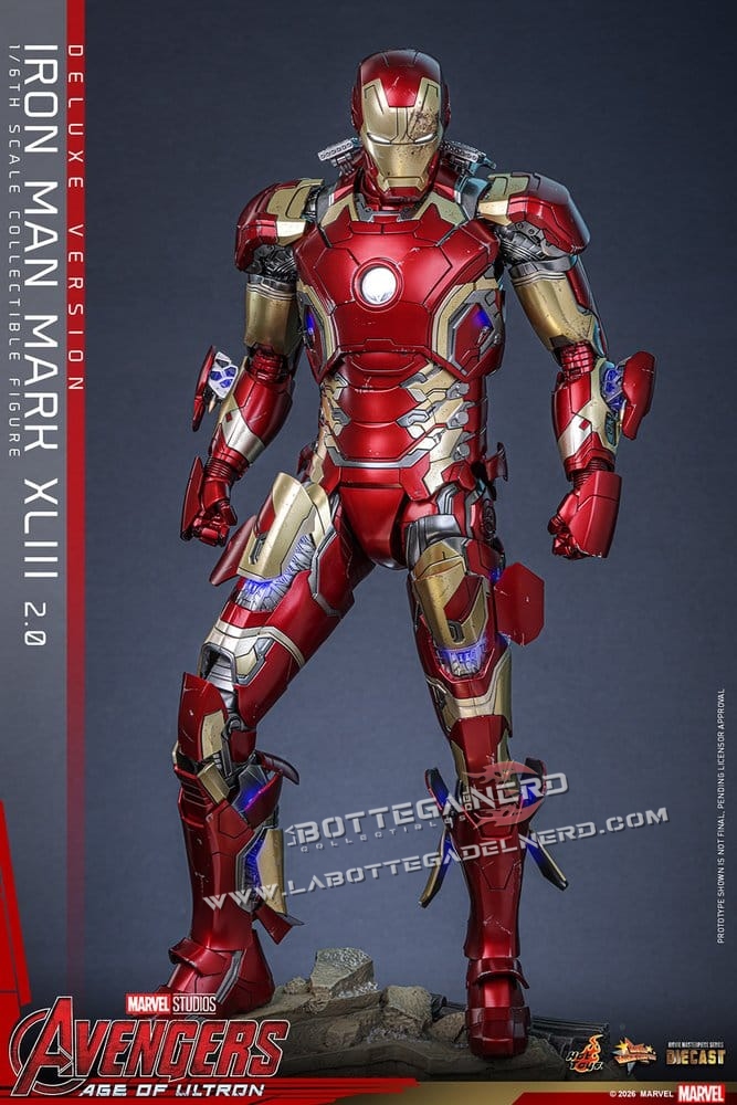 Avengers: Age of Ultron - Diecast Action Figure 1/6 Iron Man XLIII Deluxe 32cm - immagine 5