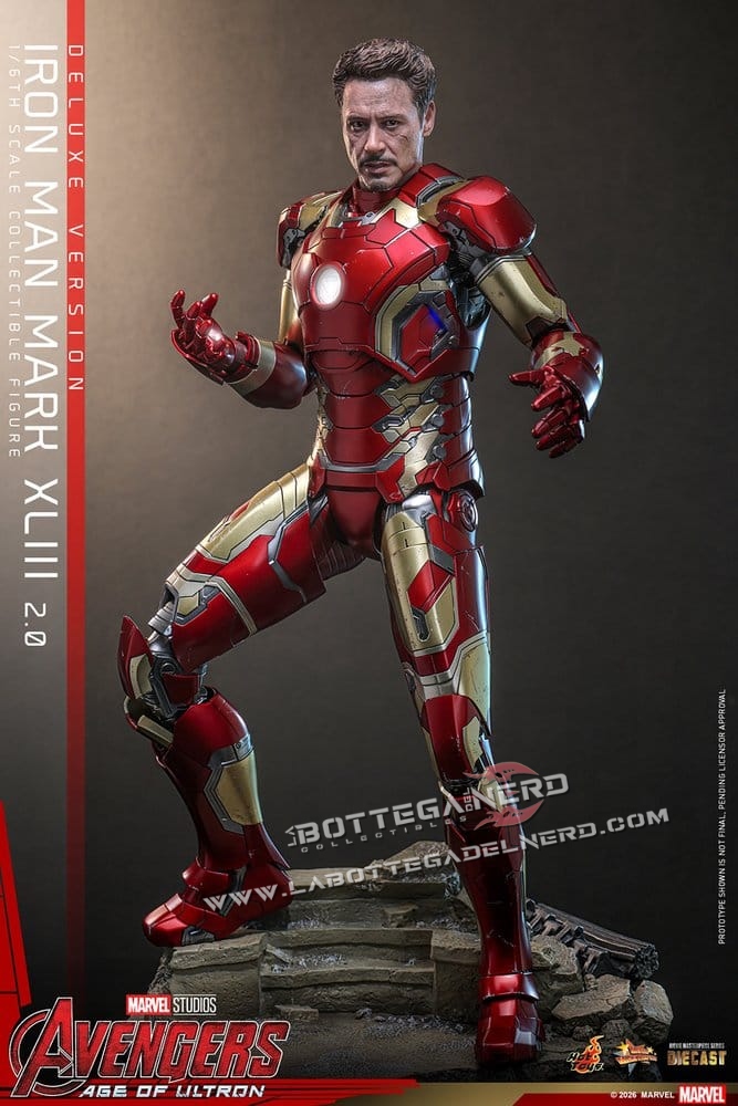 Avengers: Age of Ultron - Diecast Action Figure 1/6 Iron Man XLIII Deluxe 32cm - immagine 2