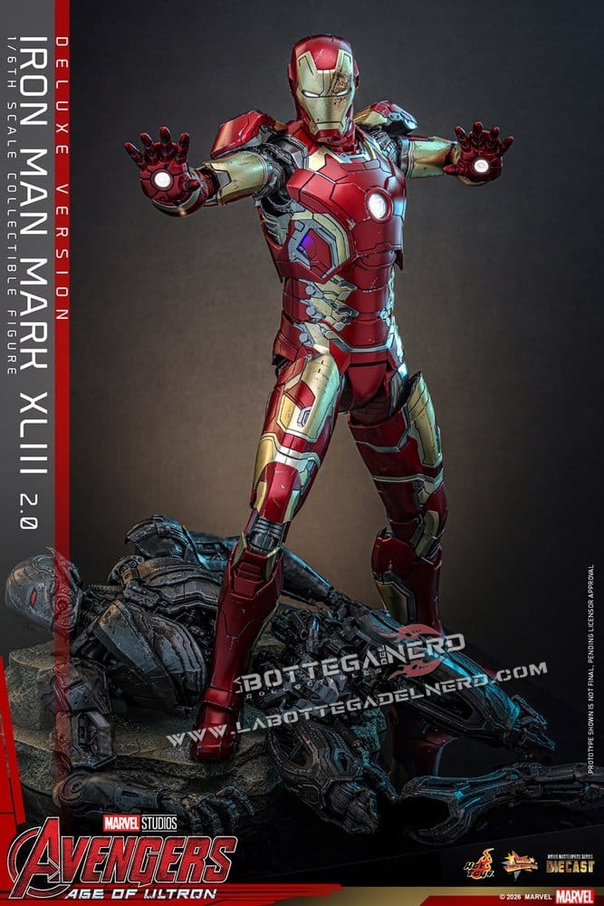 Avengers: Age of Ultron - Diecast Action Figure 1/6 Iron Man XLIII Deluxe 32cm - immagine 6
