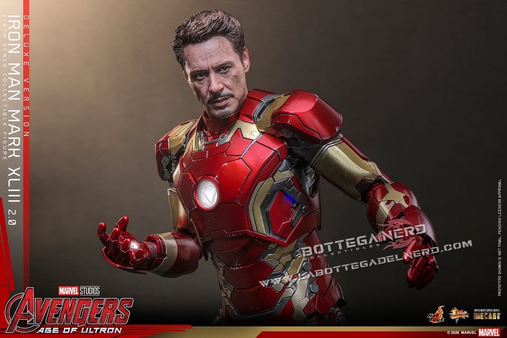 Avengers: Age of Ultron - Diecast Action Figure 1/6 Iron Man XLIII Deluxe 32cm - immagine 10