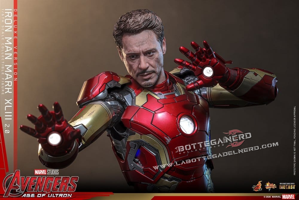 Avengers: Age of Ultron - Diecast Action Figure 1/6 Iron Man XLIII Deluxe 32cm - immagine 9