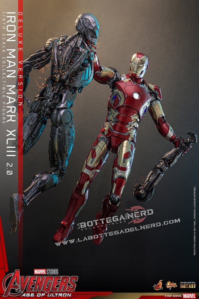 Avengers: Age of Ultron - Diecast Action Figure 1/6 Iron Man XLIII Deluxe 32cm - immagine 4