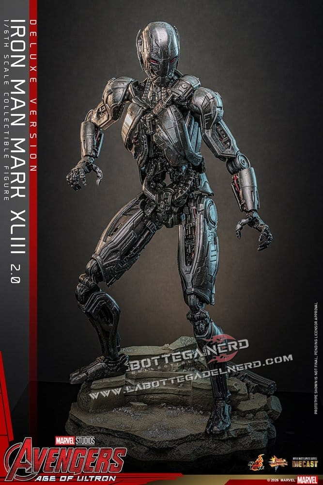 Avengers: Age of Ultron - Diecast Action Figure 1/6 Iron Man XLIII Deluxe 32cm - immagine 8