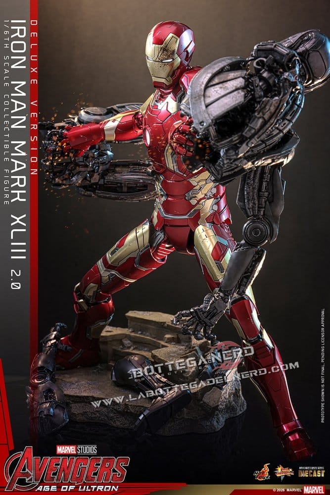 Avengers: Age of Ultron - Diecast Action Figure 1/6 Iron Man XLIII Deluxe 32cm - immagine 3